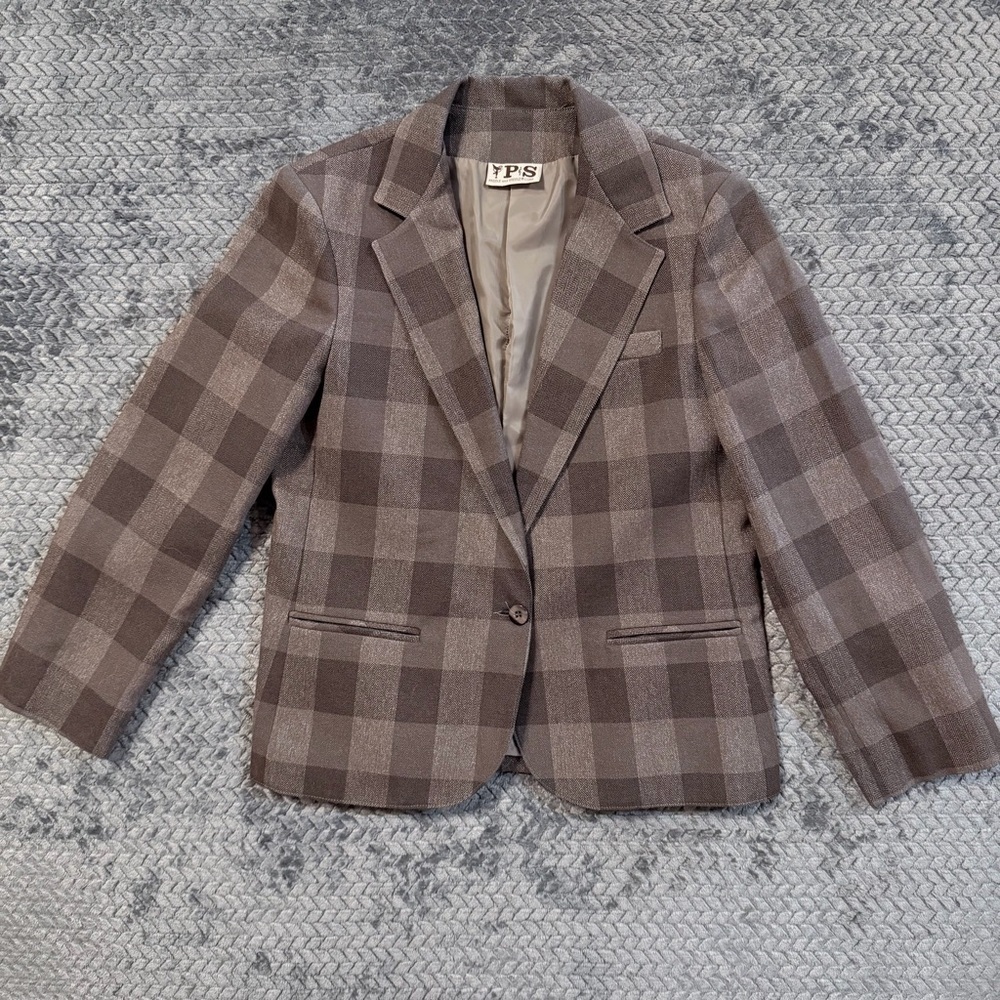 Vintage Paddle & Saddle Corp. Plaid Blazer Made in the USA Size 12
